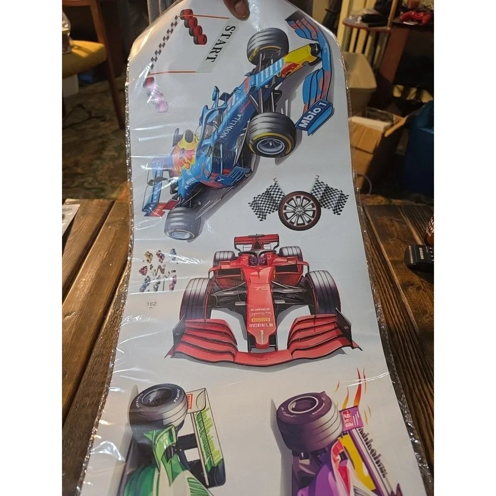 Race‎ Cars  Wall Sticker Sheet Self Adhesive PVC Wall Decor